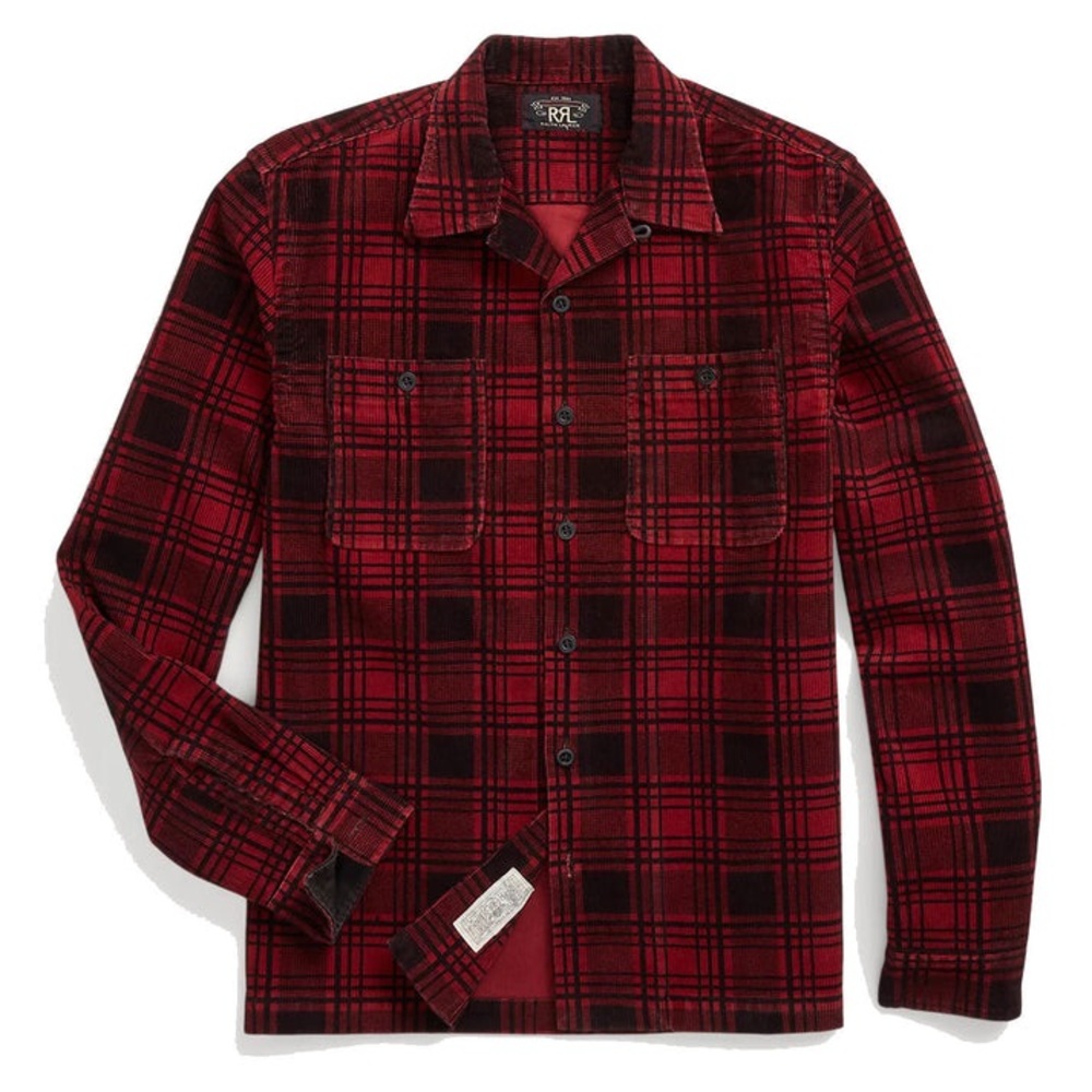 NWT Men’s RRL Monterey Cotton Corduroy Work Shirt, Size L